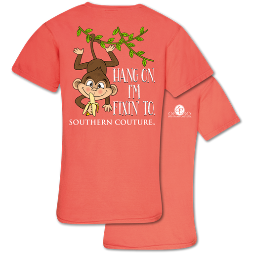Southern Couture Fixin' To Monkey Comfort Colors T-Shirt - SimplyCuteTees