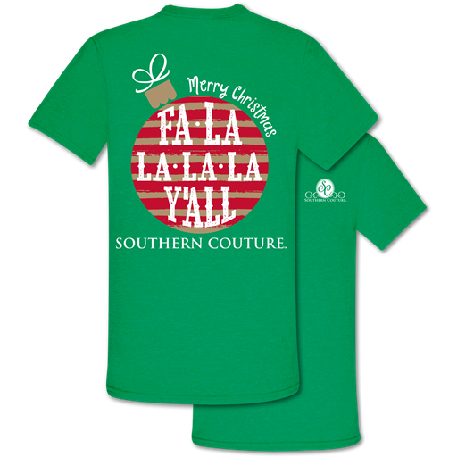 SALE Southern Couture Classic Fa La La Y'All Holiday T-Shirt - SimplyCuteTees