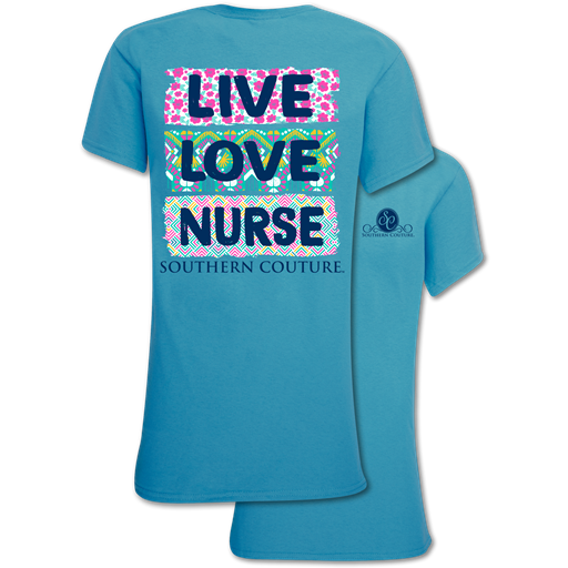 Southern Couture Classic Live Love Nurse T-Shirt - SimplyCuteTees