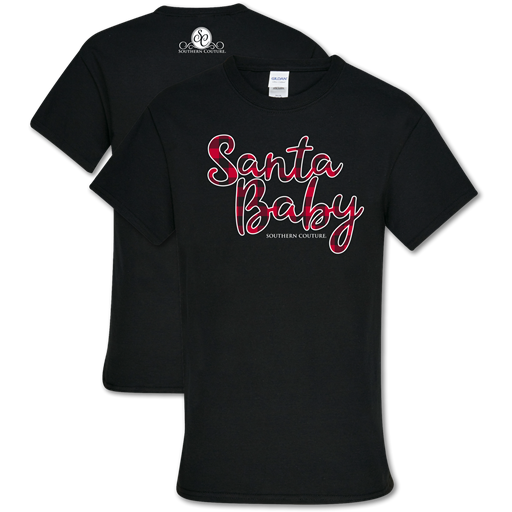 Southern Couture Soft Collection Santa Baby Holiday T-Shirt - SimplyCuteTees