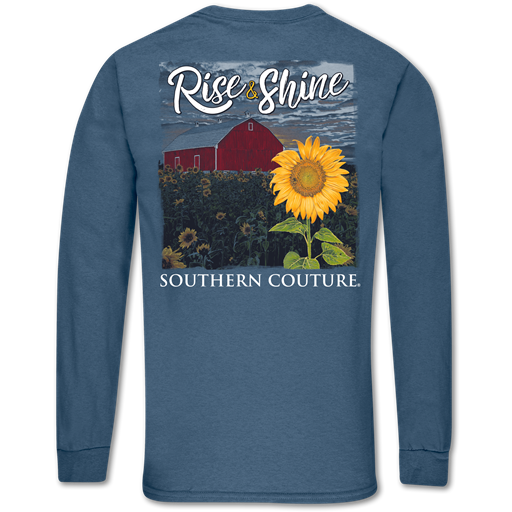 SALE Southern Couture Classic Rise &amp; Shine Sunflower Long Sleeve T-Shirt