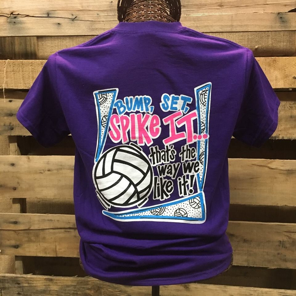 Southern Chics Funny Bump Spike Volleyball Girlie Bright T Shirt - SimplyCuteTees