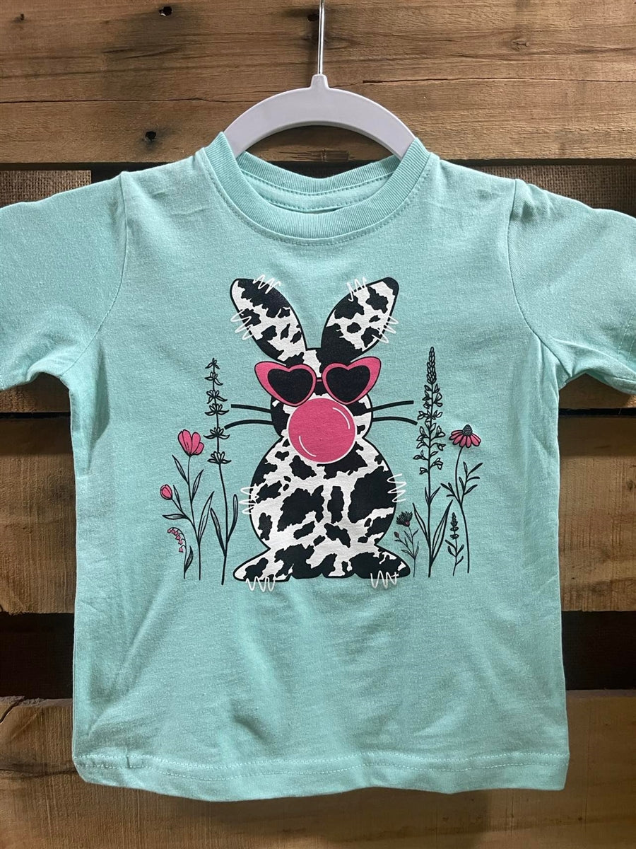 Southern Chics Easter Bunny Heart Glasses Toddler Youth T-Shirt
