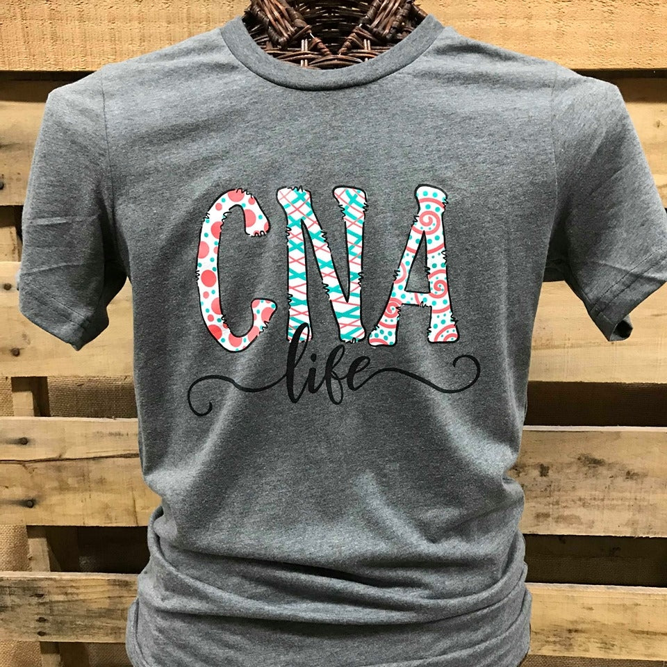 Southern Chics Apparel Nurse CNA Life Certified Nursing Assistant Canvas Girlie Bright T Shirt - SimplyCuteTees