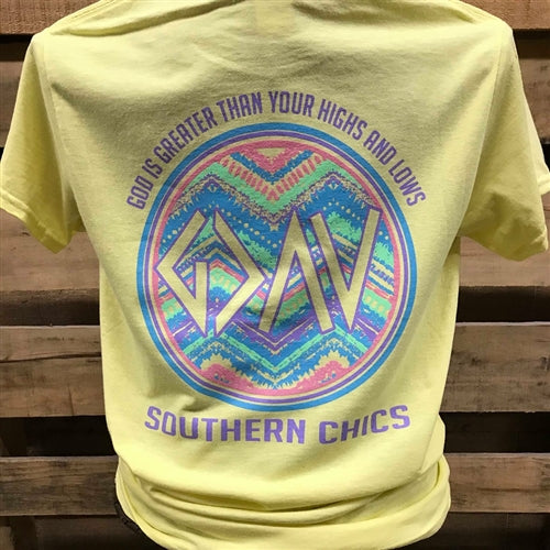 Southern Chics God is Greater than Your Highs and Lows Girlie Bright T Shirt - SimplyCuteTees