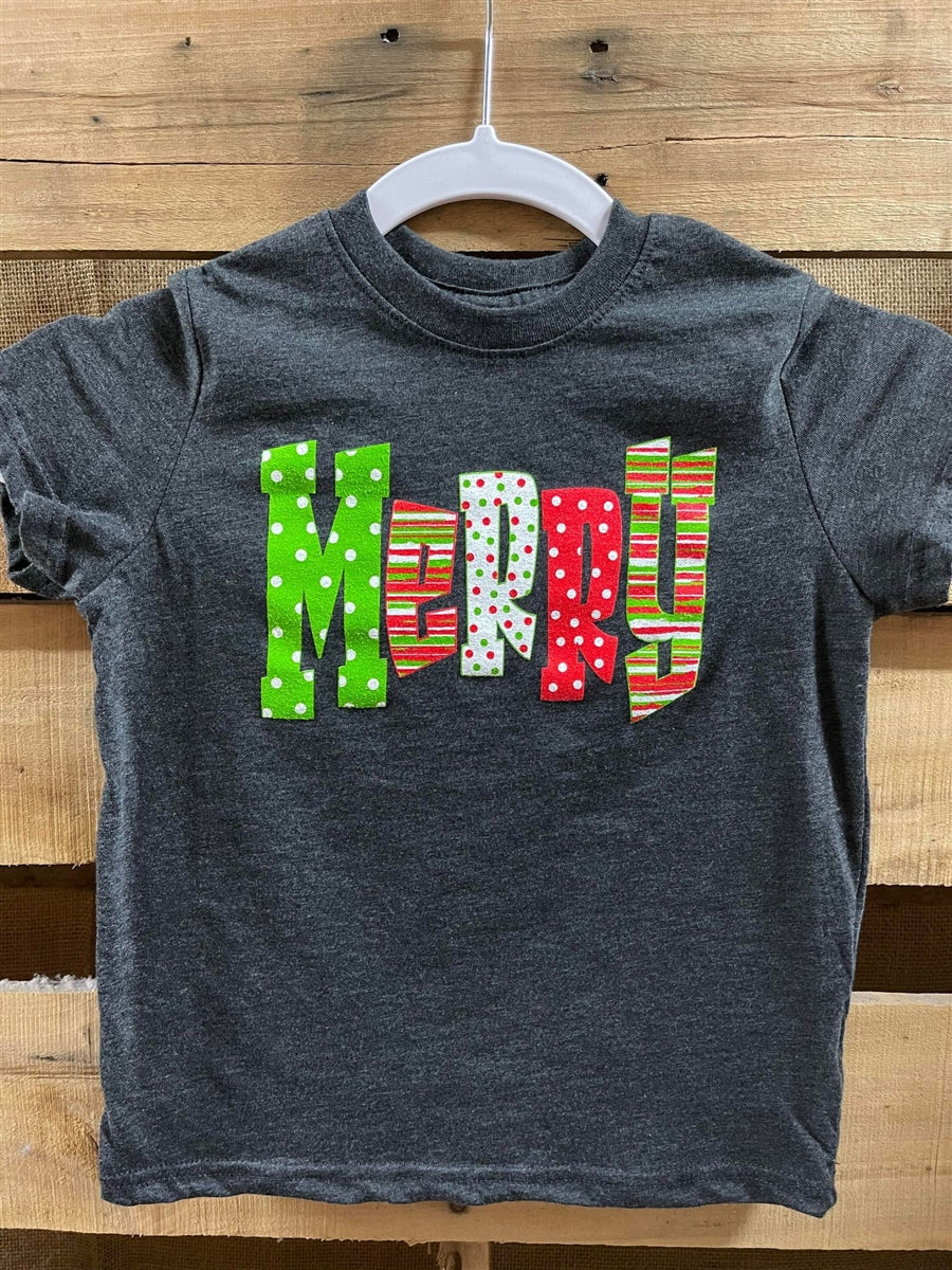 Southern Chics Christmas Holiday Merry Toddler Youth Bright T Shirt - SimplyCuteTees