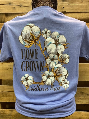 Southern Chics Apparel Home Grown Cotton Girlie Bright T Shirt - SimplyCuteTees