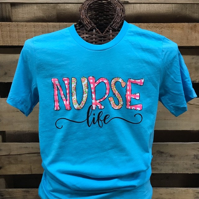 Southern Chics Apparel Nurse Life Canvas Girlie Bright T Shirt - SimplyCuteTees