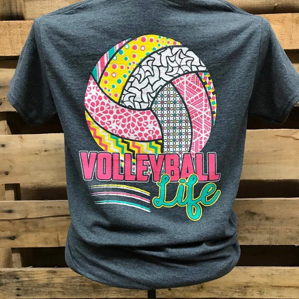 Southern Chics  Volleyball Life Sports Girlie Bright T Shirt - SimplyCuteTees