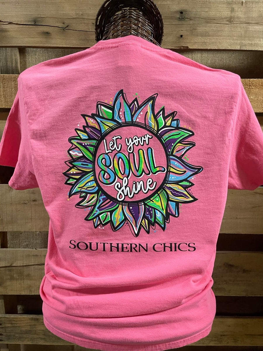 Southern Chics Let Your Soul Shine Comfort Colors T-Shirt - SimplyCuteTees