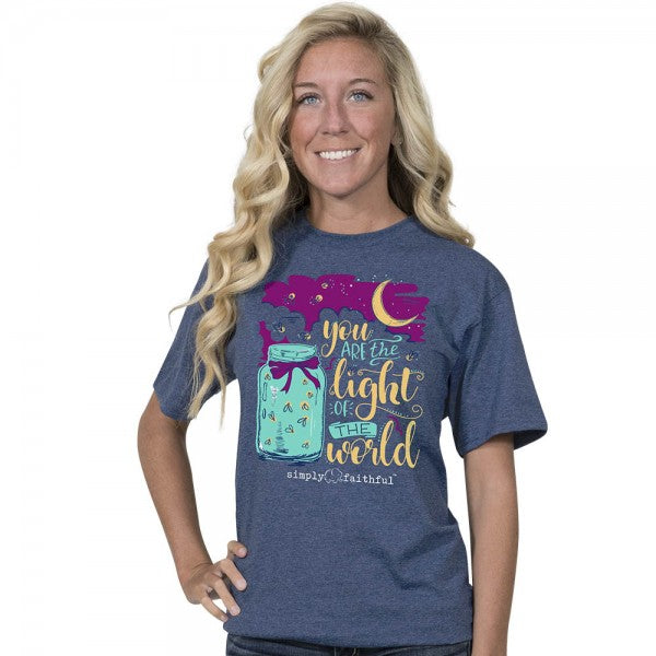 SALE Simply Faithful By Simply Southern Light Of The World T-Shirt