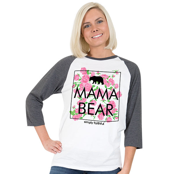 SALE Simply Faithful By Simply Southern Mama Bear Roses Long Sleeve T-Shirt