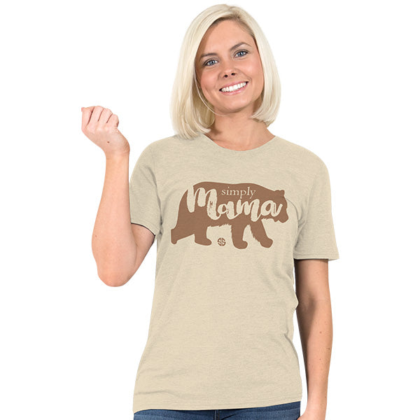 SALE Simply Faithful By Simply Southern Mama Bear Oatmeal T-Shirt
