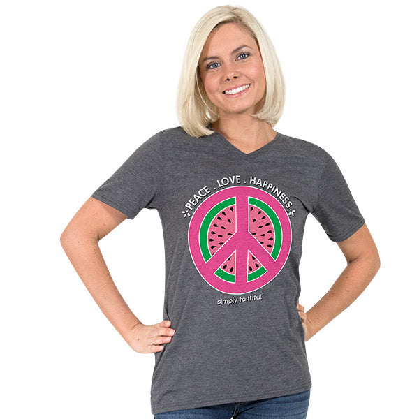 SALE Simply Faithful By Simply Southern Peace Watermelon T-Shirt