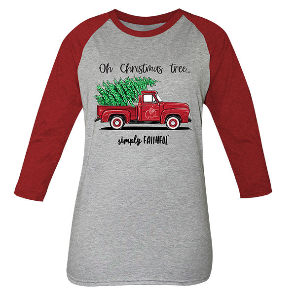 SALE Simply Faithful By Simply Southern Christmas Truck Long Sleeve T-Shirt