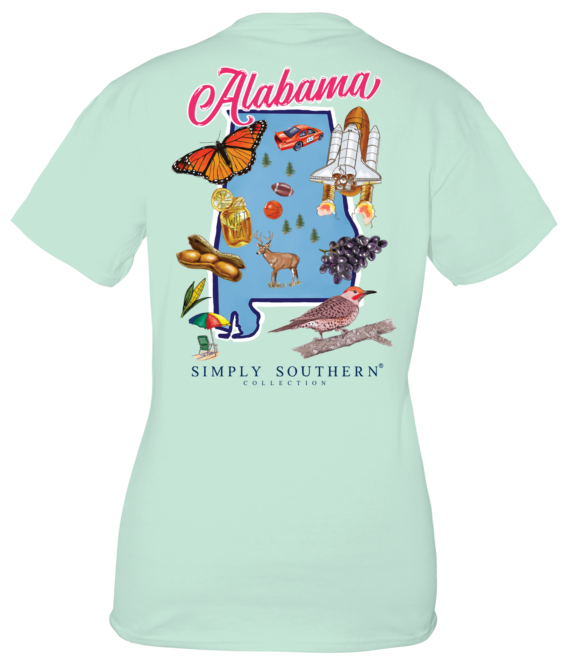 Simply Southern Preppy Alabama Breeze T-Shirt - SimplyCuteTees