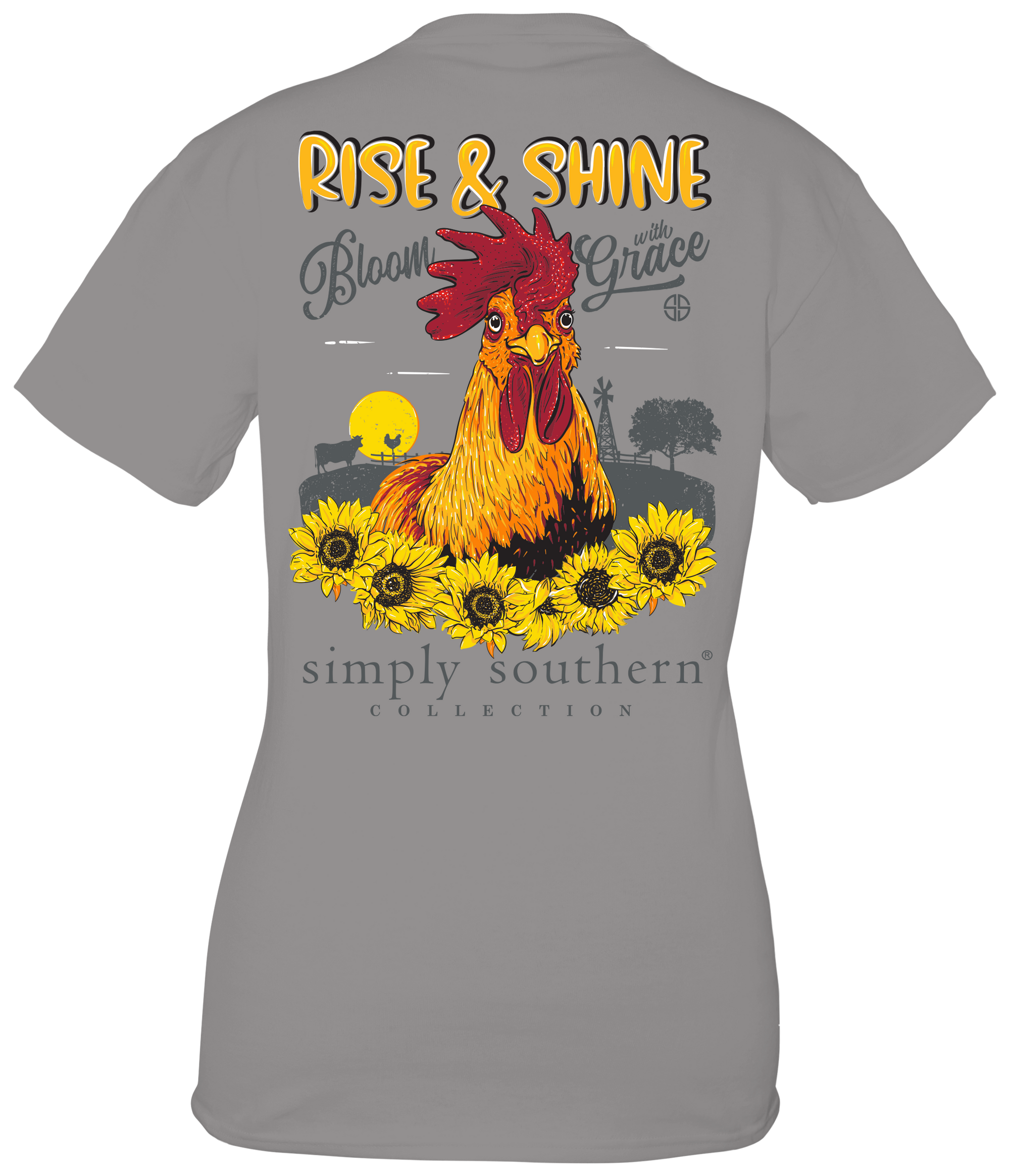 Simply Southern Preppy Rise &amp; Shine Farm T-Shirt