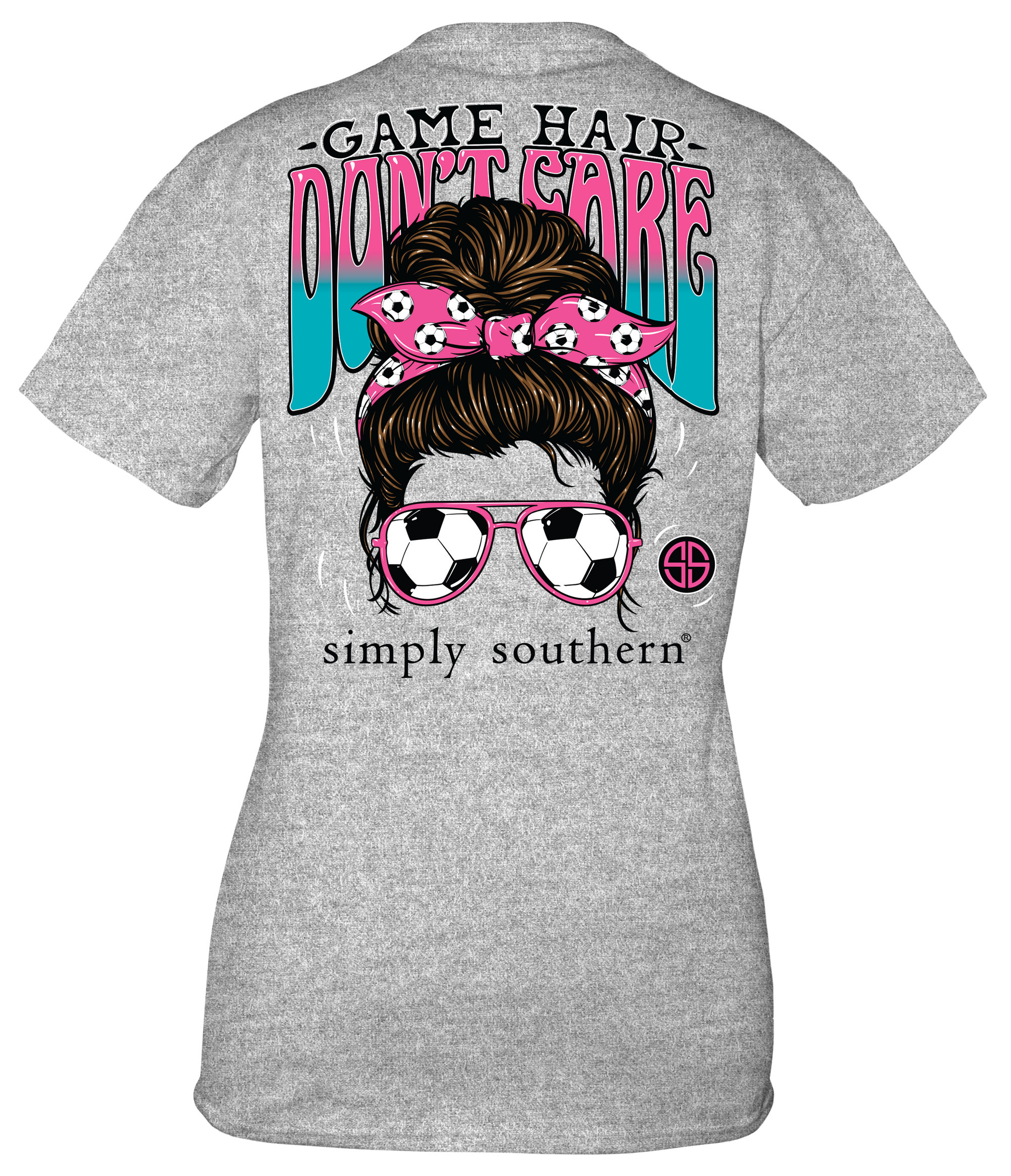 Simply Southern Game Hair Don't Care Soccer T-Shirt
