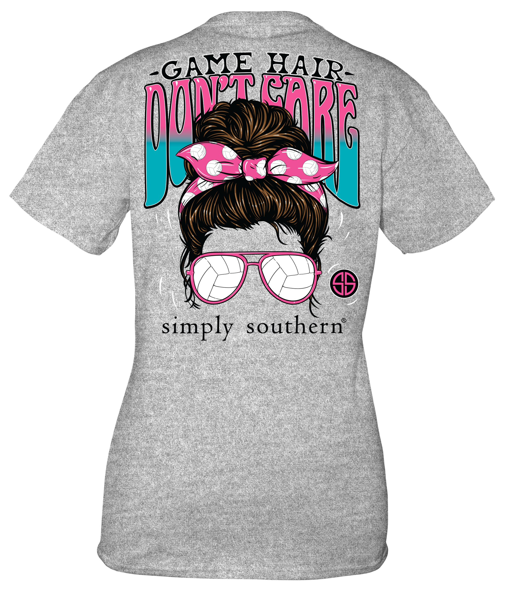 Simply Southern Game Hair Don't Care Volleyball T-Shirt