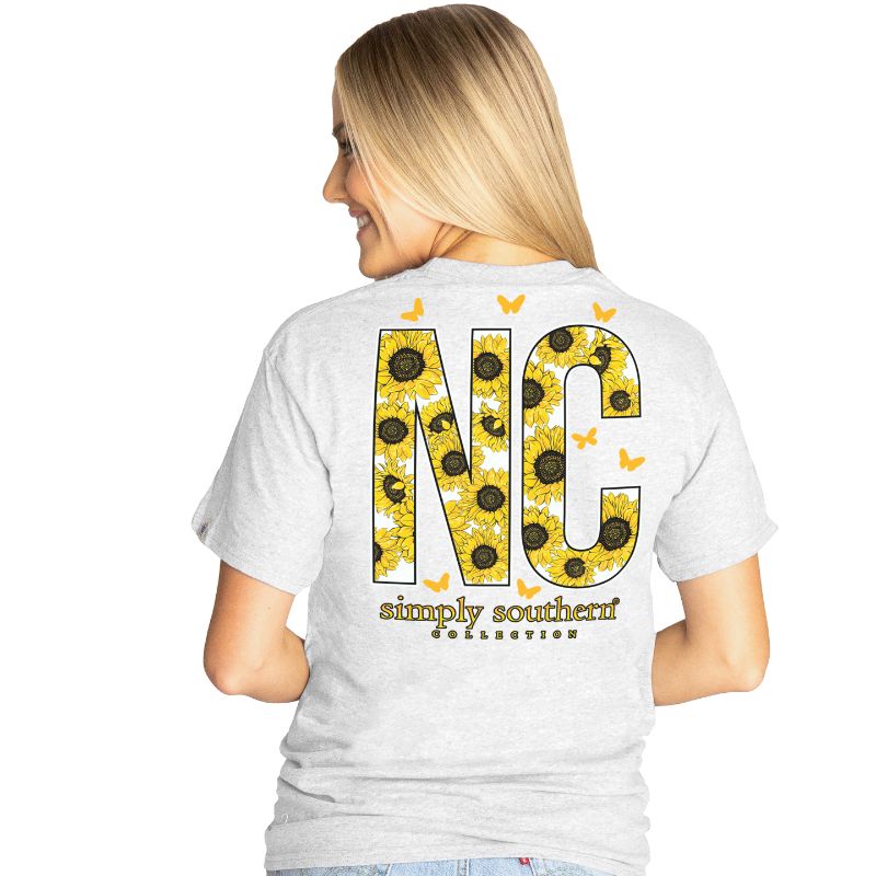 SALE Simply Southern Preppy North Carolina Sunflower T-Shirt