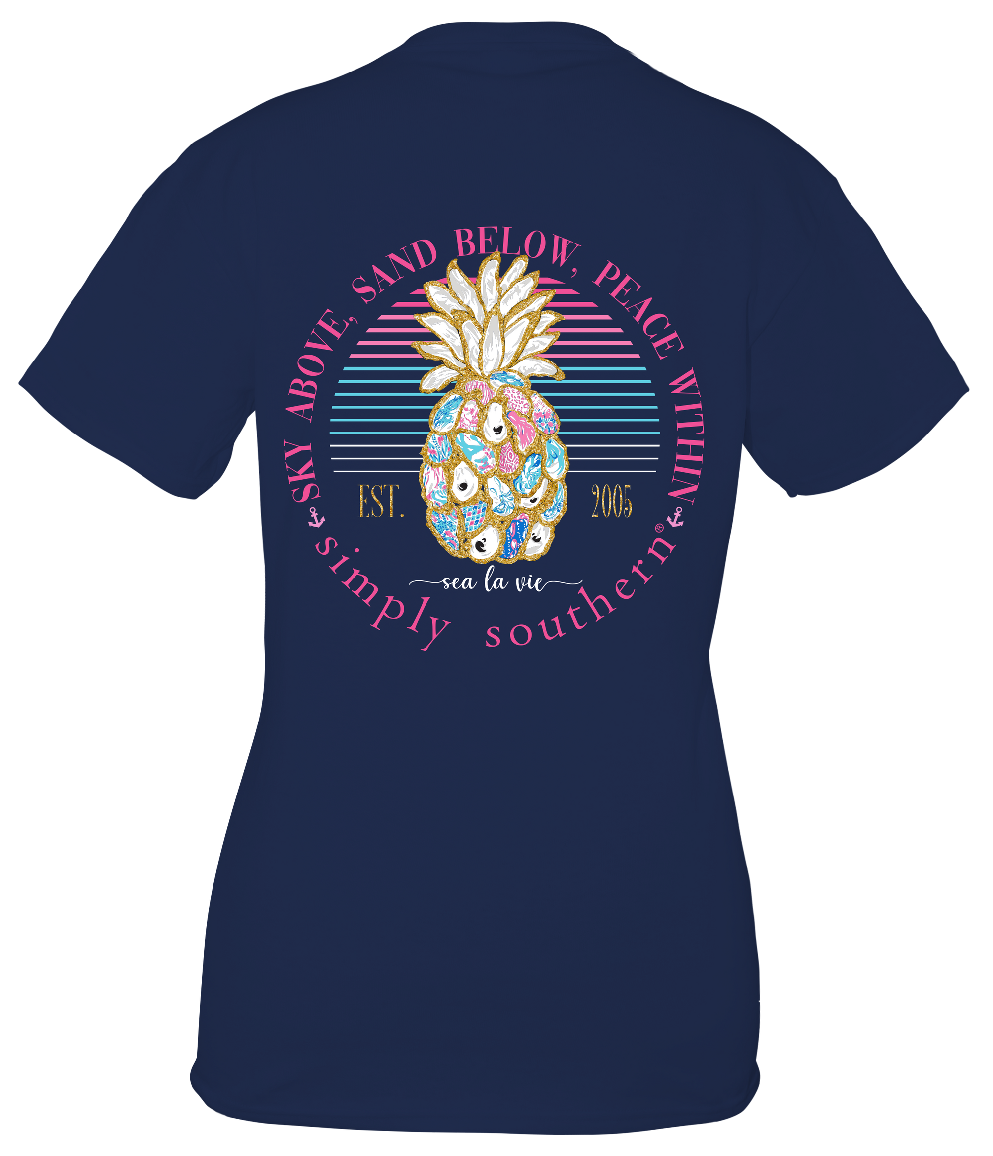Simply Southern Oyster Pineapple Midnight T-Shirt