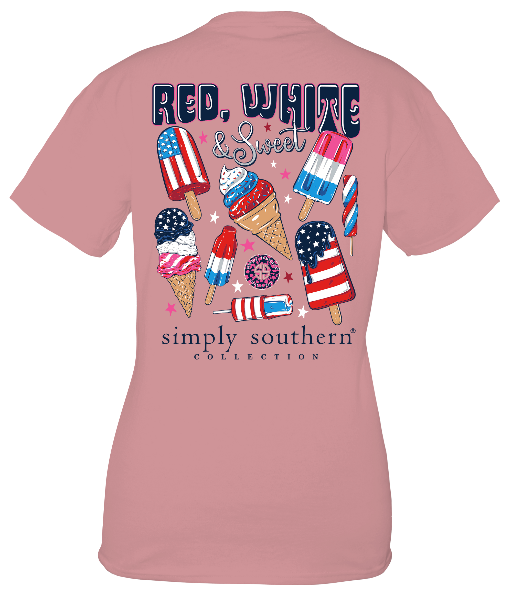 SALE Simply Southern Red White &amp; Sweet USA T-Shirt