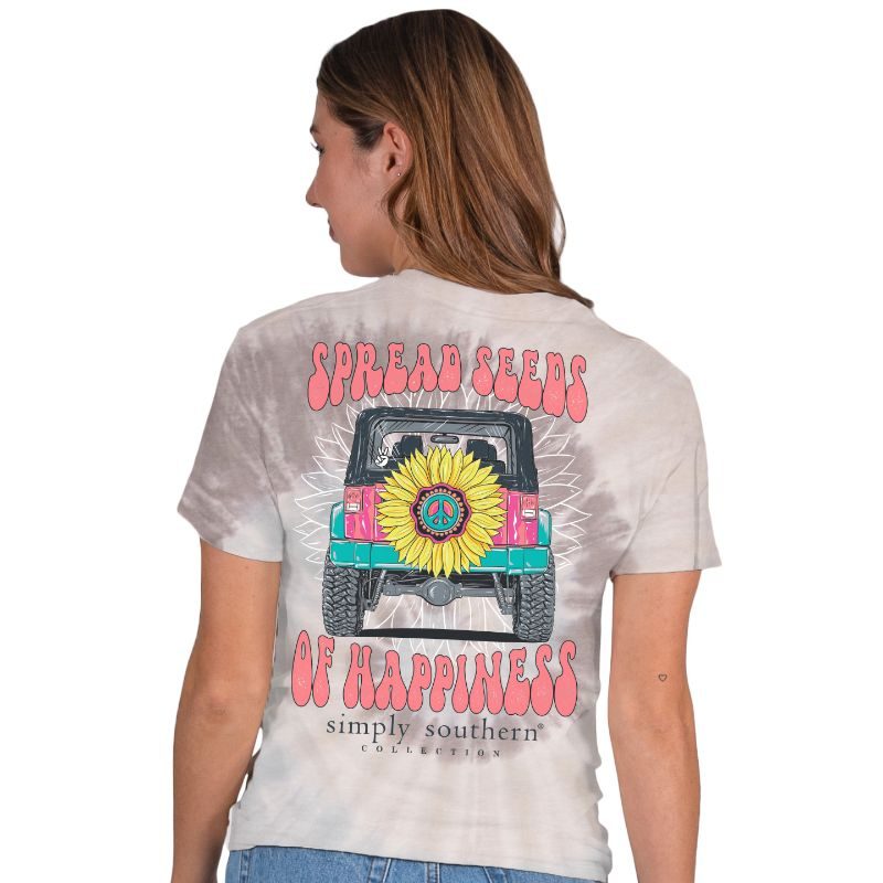 SALE Simply Southern Seeds Happiness Tie Dye T-Shirt - SimplyCuteTees