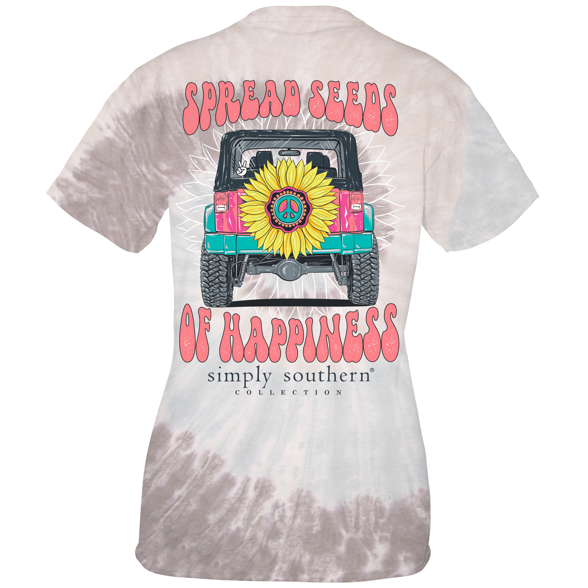 SALE Simply Southern Seeds Happiness Tie Dye T-Shirt - SimplyCuteTees