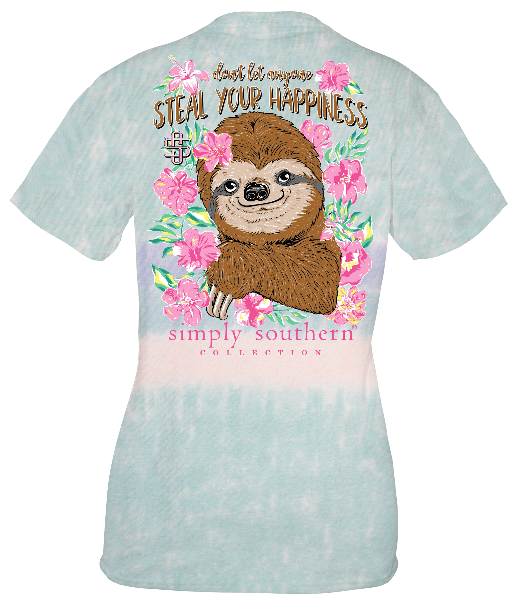 Simply Southern Steal Your Happiness Sloth Tie Dye T-Shirt
