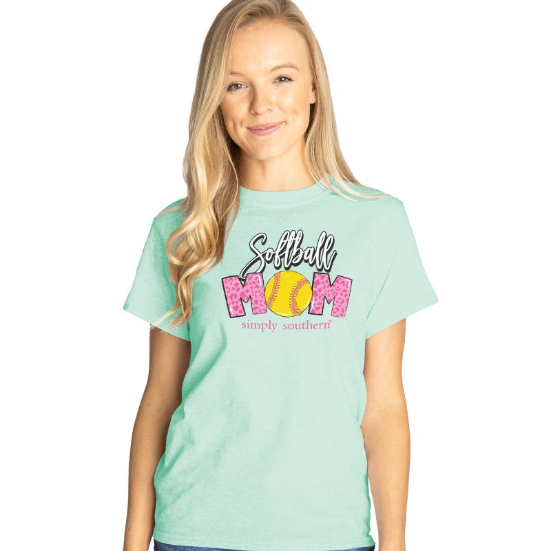 SALE Simply Southern Preppy Softball Mom T-Shirt