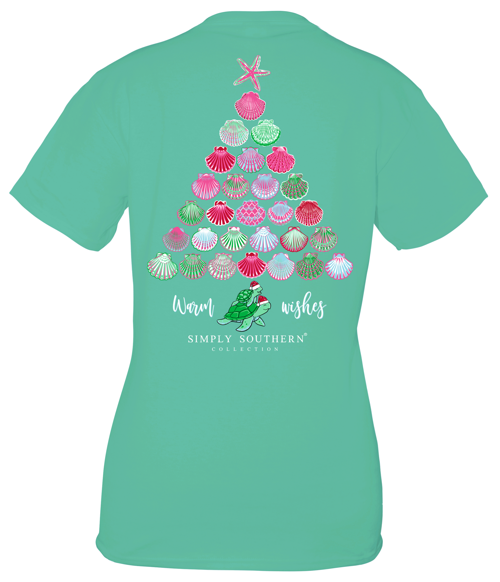 SALE Simply Southern Warm Wishes Turtle Christmas Tree T-Shirt