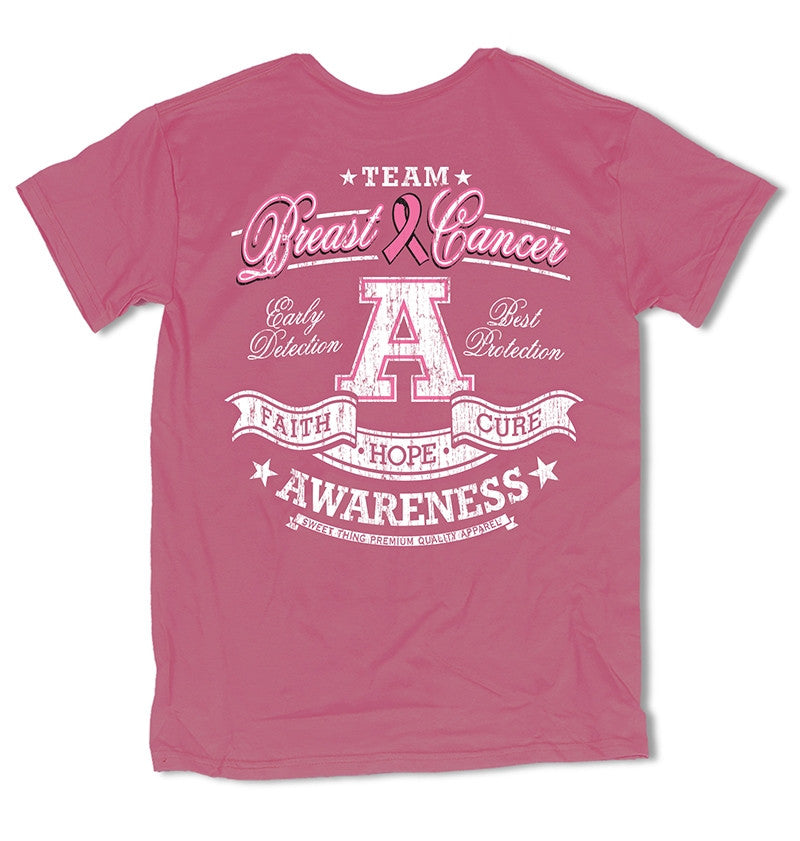 Sweet Thing Team Awareness Breast Cancer Faith Hope Cure Girlie Bright T-Shirt - SimplyCuteTees