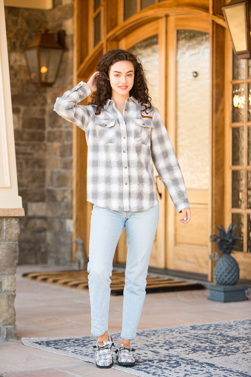 Simply Southern Preppy Plaid Light Jacket Shacket