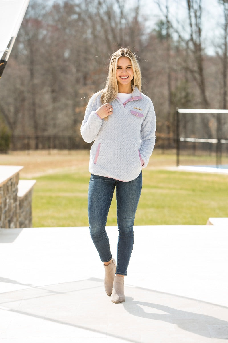 Simply Southern Winter Long Sleeve Soft Sherpa Pullover Sweatshirt