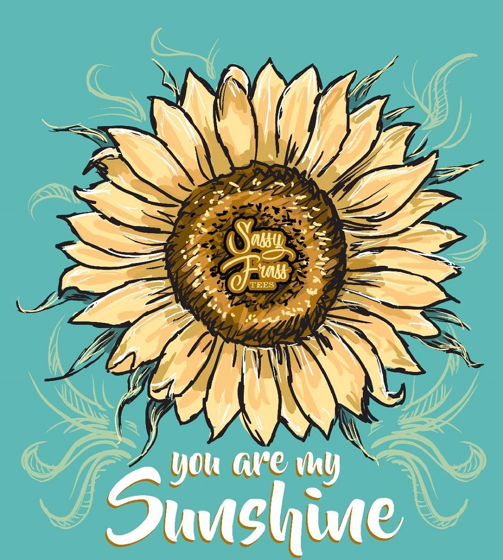 SALE Sassy Frass You are My Sunshine Sunflower Comfort Colors Long Sleeves Bright Girlie T Shirt - SimplyCuteTees