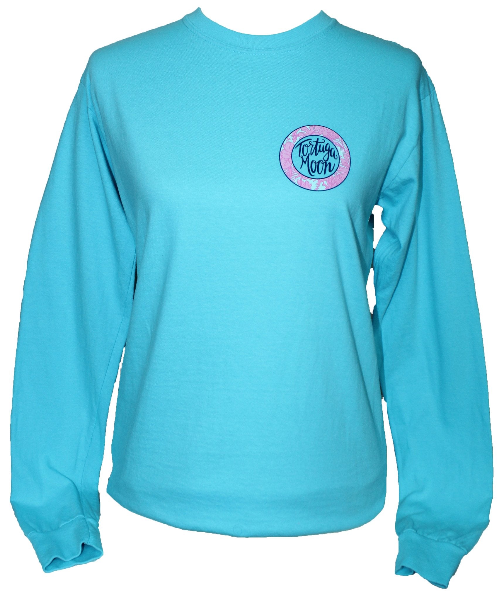 Southern Attitude Tortuga Moon Palm Turtle Comfort Colors Long Sleeve T-Shirt