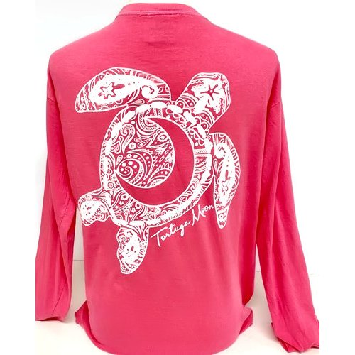 Southern Attitude Tortuga Moon Big Moon Comfort Colors Long Sleeve T-Shirt - SimplyCuteTees