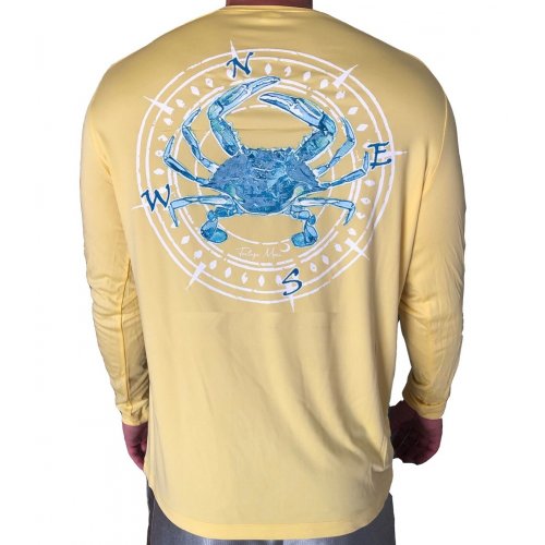 Southern Attitude Tortuga Moon Crab Unisex Sport Tech Yellow T-Shirt - SimplyCuteTees