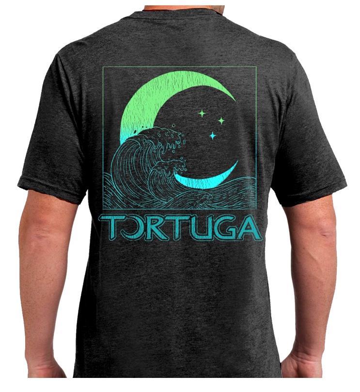 Southern Attitude Tortuga Moon Wave Soft Canvas T-Shirt - SimplyCuteTees
