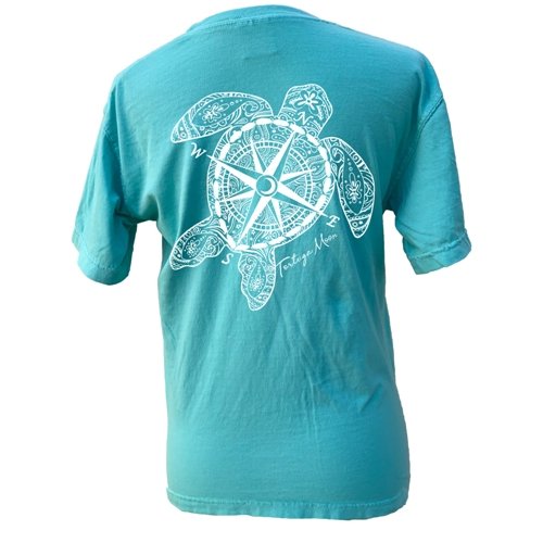 Southern Attitude Tortuga Moon Compass Turtle Comfort Colors T-Shirt - SimplyCuteTees