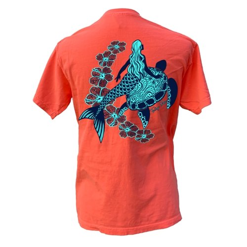 Southern Attitude Tortuga Moon Mermaid Turtle Comfort Colors T-Shirt - SimplyCuteTees
