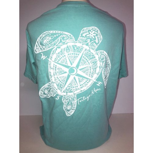 Southern Attitude Tortuga Moon Compass Turtle Comfort Colors T-Shirt - SimplyCuteTees