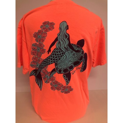 Southern Attitude Tortuga Moon Mermaid Turtle Comfort Colors T-Shirt - SimplyCuteTees