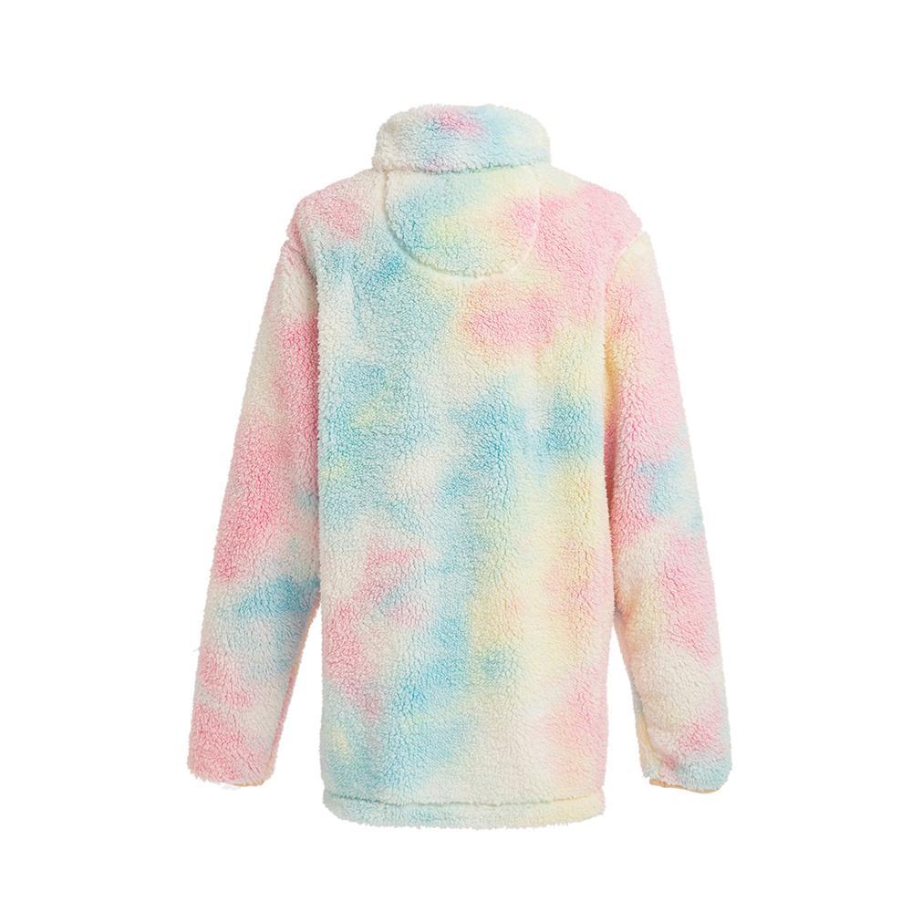 Katydid Preppy Pink Blue Tie Dye 1 Sherpa Pullover Jacket T-Shirt