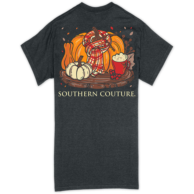 Sale Southern Couture Classic Scarf Pumpkin Fall T-Shirt