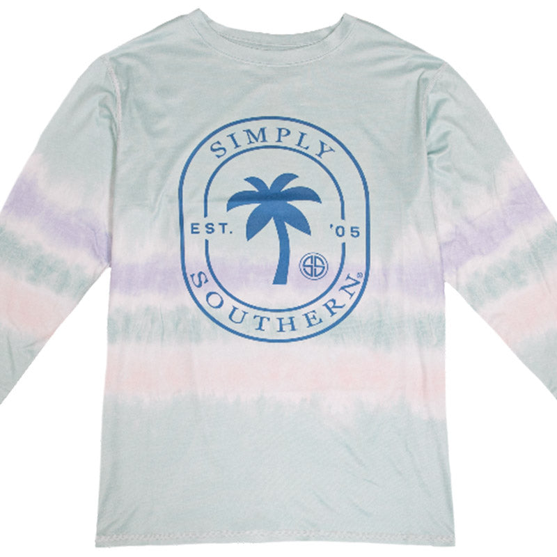 Simply Southern Palm Tree Beach Rash Guard Swim  UV Protection Long Sleeve T-Shirt