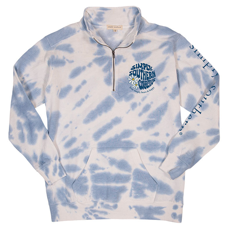 SALE Simply Southern Daisy Tie Dye Pullover Long Sleeve Jacket