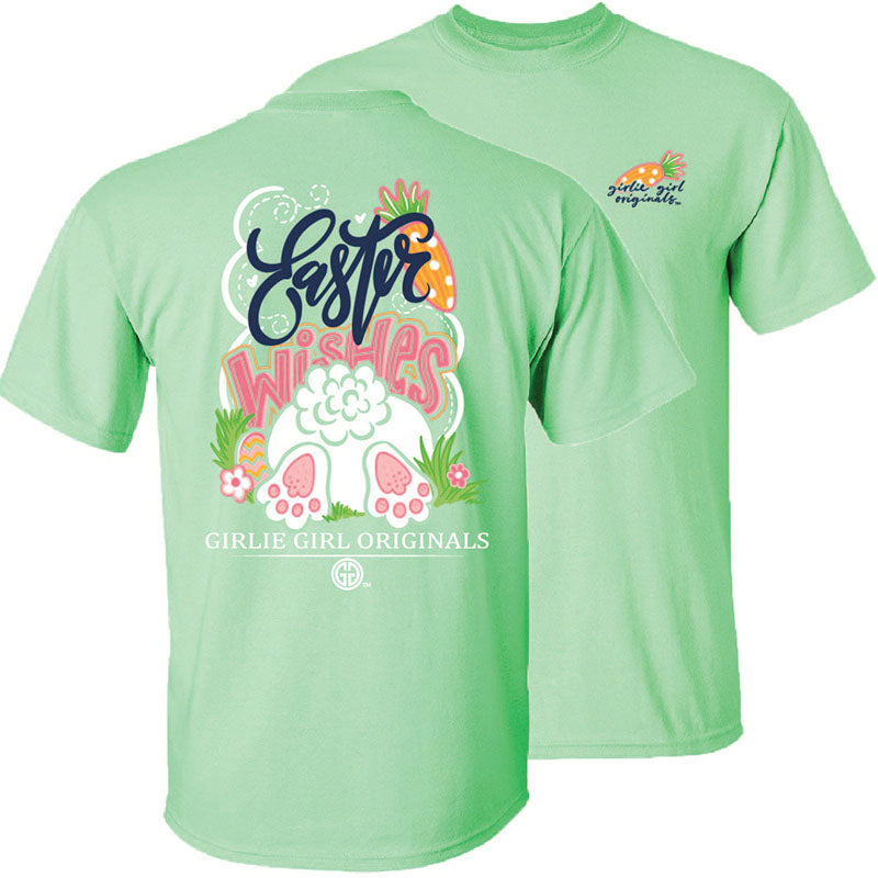 Girlie Girl Originals Easter Wishes Mint T-Shirt - SimplyCuteTees