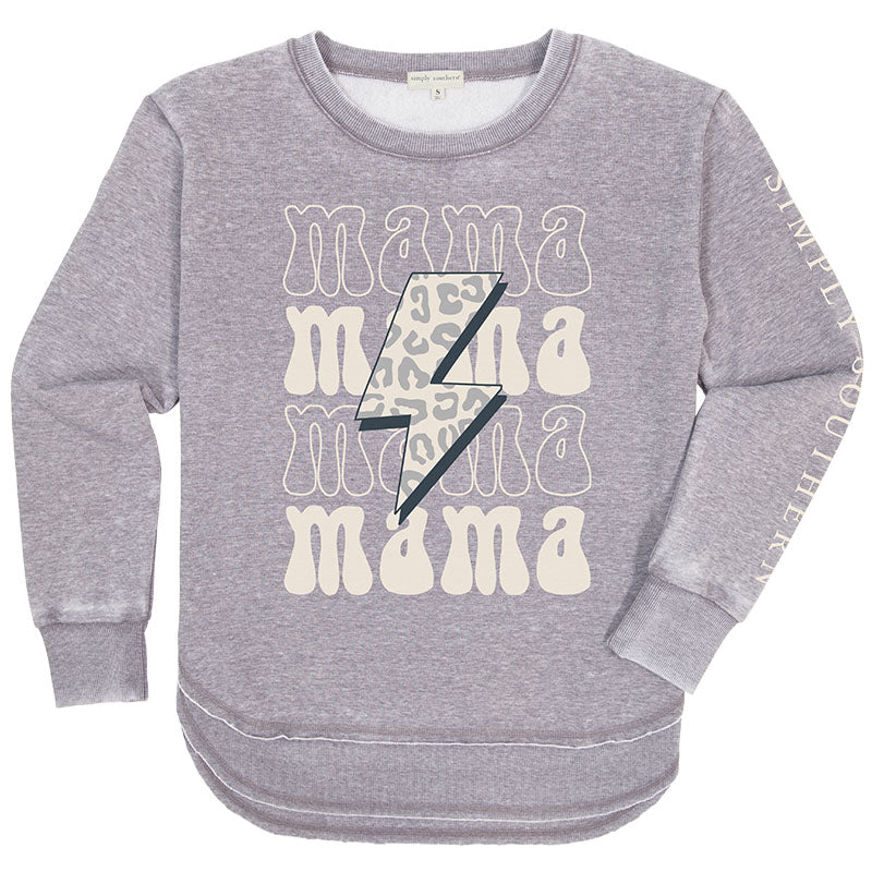 Simply Southern Mama Bolt Long Sleeve Crew Sweatshirt - SimplyCuteTees