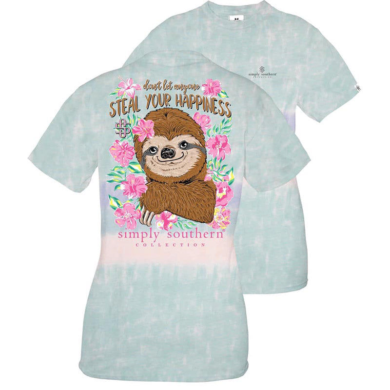 Simply Southern Steal Your Happiness Sloth Tie Dye T-Shirt